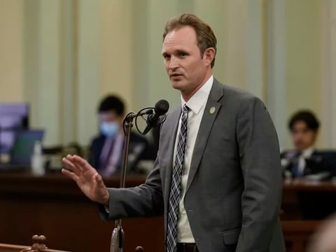 California Assemblyman James Gallagher, the Republican minority leader, called on lawmakers to reject the proposed constitutional amendment on abortion rights for the November ballot.