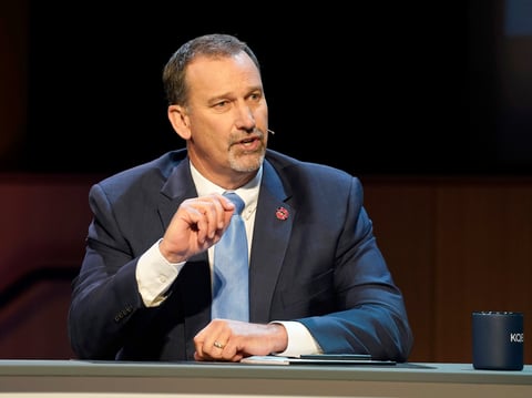 State Sen. Brian Dahle, the Republican candidate for governor, responds to a question during a gubernatorial debate with incumbent Democratic Gov. Gavin Newsom held by KQED Public Television in San Francisco, on Sunday, Oct. 23, 2022.