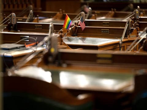 The Assembly floor at the state Capitol on May 31, 2022.