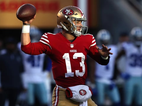 Brock Purdy, the San Francisco 49ers' rookie quarterback, led his team to a win over the Dallas Cowboys last weekend in the NFL playoffs.