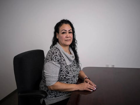 Claudia Gutierrez, a recipient of the Basic Income Guaranteed: Los Angeles Economic Assistance Program in Los Angeles, on Jan. 14, 2023