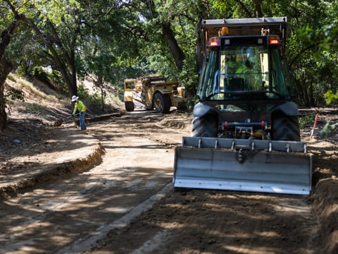 The Del Rio Trail under construction at Edwin L. Z'berg Park in Sacramento, Calif., Thursday, June 8, 2023.