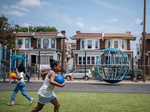 A year ago, the schoolyard at the Add B. Anderson School in West Philadelphia was nothing but bare concrete. Now, it's a revamped green space that serves the whole community.