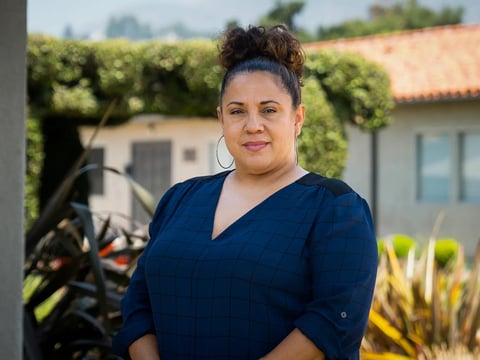 Cynthia Garcia Williams, Lead Peer Parent Partner, at Sycamores El Nido Campus in Altadena on June 30, 2023.
