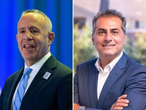 (From left) Sacramento Mayor Darrell Steinberg and City Council member Sean Loloee.