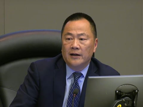 Howard Chan appears at a Tuesday, Jan. 9 Sacramento City Council meeting.
