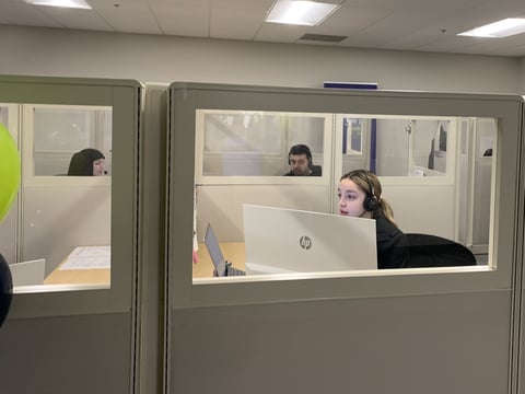 Health Navigator Tamara Camacho helps people enroll in health insurance and other benefits over the phone at a Community Health Works office in Sacramento on Thursday, Jan 25, 2024.