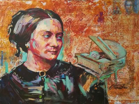 "Hommage à Clara Schumann," by Editha Tarantino, 2018