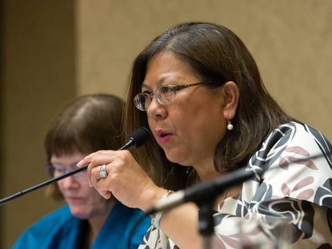 California Controller Betty Yee listens during a meeting on June 28, 2016, in Sacramento, Calif. Former Controller Yee announced, Wednesday, March 27, 2024, that she'd be running for governor in 2026 to succeed outgoing Gov. Gavin Newsom.