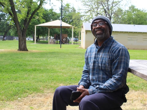O’Shay Johnson at Hagginwood Park in Sacramento on Thursday, April 25, 2024. Johnson served as a 2023 community ambassador.