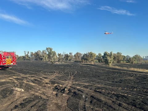 A 585-acre fire near Kiefer Boulevard in Rancho Cordova broke out and was subsequently contained on June 17, 2024.
