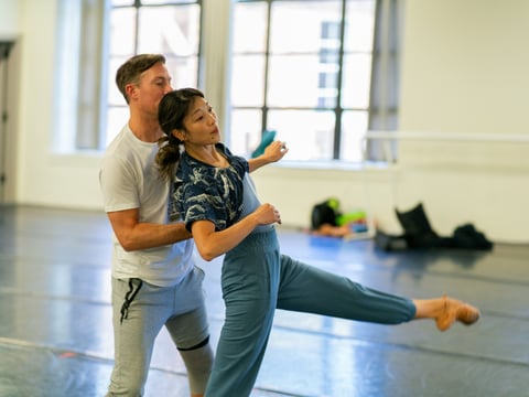 Richard Smith and Kaori Higashiyama rehearse at CLARA on Aug. 14.
