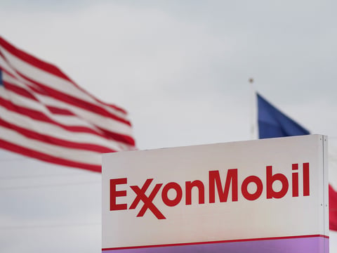 An ExxonMobil fuel storage and distribution facility in Irving, Texas, Wednesday, Jan. 25, 2023.