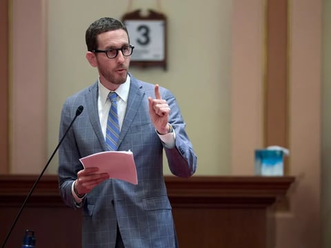 Supporters of a bill introduced by Sen. Scott Wiener, a San Francisco Democrat pictured in the Senate on Jan. 3, 2024, say the Legislature should consider an override after the governor's veto.