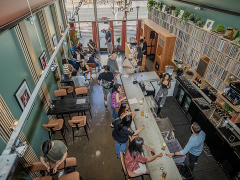 Attendees hear sets from 14 DJs during the grand opening of Legend Has It on Sept. 14, in Downtown Sacramento.