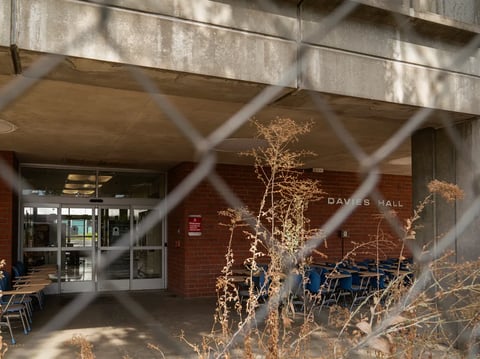 Davies Hall on the American River College campus in Sacramento on Oct. 9, 2024. The building was shut down on Sept. 8, 2023 because of seismic related safety issues.