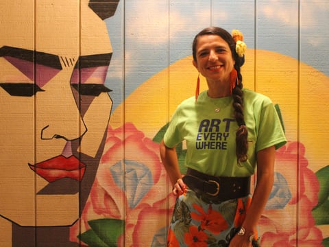 Janine Mapurunga at Casa de Español in downtown Sacramento, Calif., on Sept. 30, 2024. Mapurunga attended a mayoral candidate forum at the language school and cultural center.