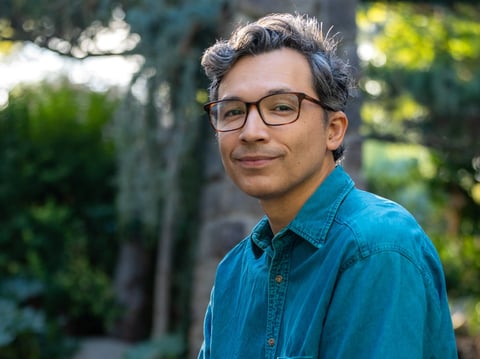 José Vadi at the WPA Rock Garden in Land Park on Oct. 10. Vadi is the author of  “Inter State: Essays from California” and “Chipped: Writing from a Skateboarder’s Lens.”