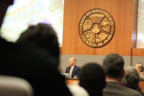 Kevin McCarty speaks during his first city council meeting as mayor on Dec. 10, 2024.