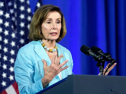 Rep. Nancy Pelosi, D-Calif., speaks during an event in Washington, June 23, 2023.