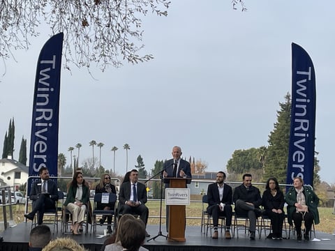 Former Sacramento Mayor Darrell Steinberg speaks during a Twin Rivers Unified School District press conference on Tuesday, Dec. 10, 2024.