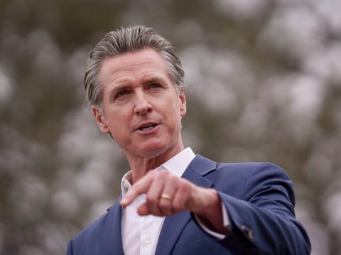 California Gov. Gavin Newsom speaks during a press conference in Los Angeles, Wednesday, Sept. 25, 2024.