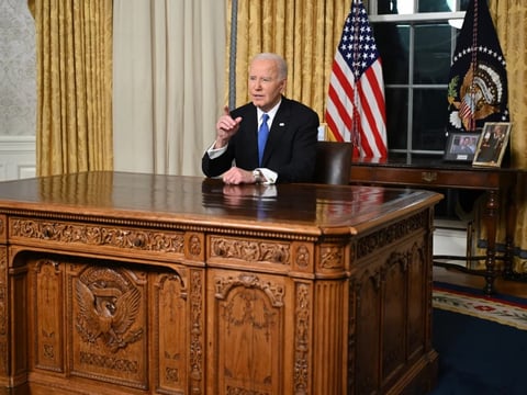 Presiden Biden delivers his farewell address to the nation from the Oval Office.
