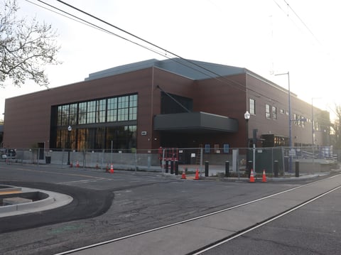 The Channel 24 venue is in front of the Sacramento Regional Transit’s Light Rail station on March, 25, 2025. The company managing the venue suggests visitors utilize public transportation to get there.