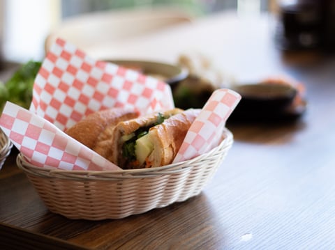 A grilled pork bánh mì Friday, May 9, 2025, at Hanoi 36 Streets in East Sacramento.