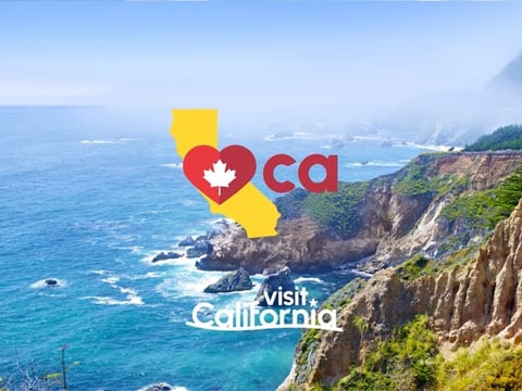 An image from Visit California's marketing campaign called California Loves Canada. The Golden State is projecting its first decline in tourism numbers since the pandemic.