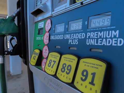 A gas pump Tuesday, July 1, 2025, at CJ Gas at 6441 Folsom Blvd in Sacramento.