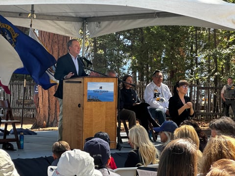 California Democratic Senator Adam Schiff hosted this year’s Tahoe Summit at Valhalla Tahoe in South Lake Tahoe on Wednesday Aug. 6.