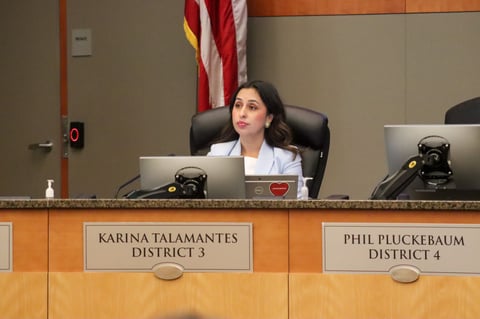 Councilmember Karina Talamantes opposes the development that could come near the district she represents on August 12, 2025.