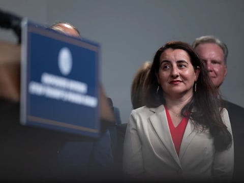 Incoming state Sen. President Pro Tem Monique Limón in the Capitol Annex Swing Space in Sacramento on Aug. 18, 2025.