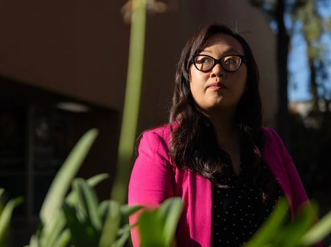 Sacramento Councilmember Mai Vang at Sacramento State on Nov. 21, 2025. Vang is a candidate for California's 7th congressional district. The district is currently represented by U.S. Rep. Doris Matsui.