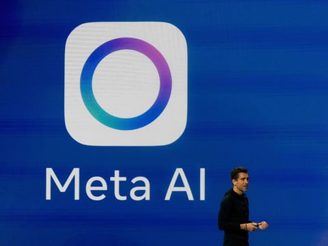 FILE - Meta Chief Product Officer Chris Cox speaks at LlamaCon 2025, an AI developer conference, in Menlo Park, Calif., April 29, 2025.
