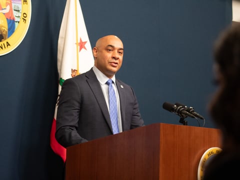 Joe Stephenshaw, California Director of Finance, delivers the 2026-27 budget proposal presentation on Jan. 9, 2026.