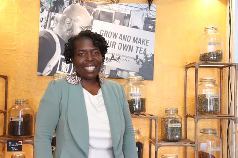Flojaune Cofer at Classy Hippie Tea Co. on Broadway on Tuesday, Jan. 20, 2026. Cofer, who narrowly lost the 2024 mayoral race, announced earlier that day she is running for the District 1 seat on the Sacramento County Board of Supervisors.