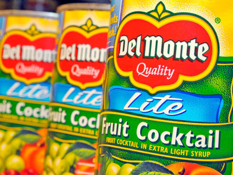 In this June 30, 2008 file photo, Del Monte brand product are seen on a grocery store shelf in Boston.