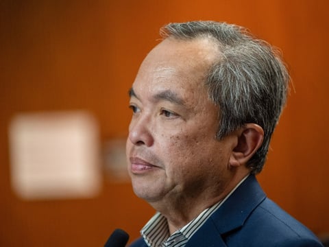 Former CapRadio general manager Jun Reina appears in Sacramento Superior Court on Monday, Feb. 2, 2026. His arraignment on felony counts of embezzlement, grand theft and forgery was postponed until April 1.