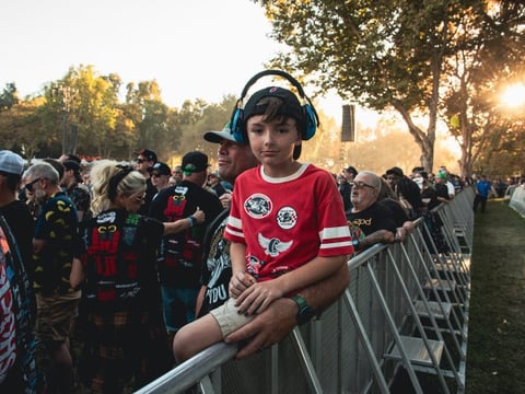 A young fan enjoys Aftershock 2025, an event with heavy involvement from Visit Sacramento.