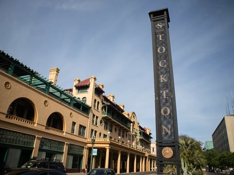Downtown Stockton on March 26, 2026.