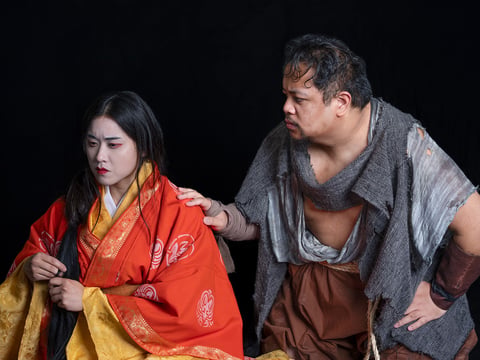 Eileen Hoang and Josh Laquian star in the Community Asian Theatre of the Sierra's production of "Rashomon." It opens Thursday, April 23 at the Nevada Theatre in Nevada City. Photo courtesy of CATS