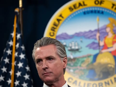 Gov. Gavin Newsom issued an AI executive order to find ways to mitigate the impact of the technology on workers. Newsom at a press conference on his revised 2026-27 budget in Sacramento on May 14, 2026.