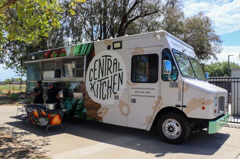 Sacramento City Unified’s Central Kitchen food truck serves summer meals at Bowling Green Chacon Language and Science Academy in Sacramento on Friday, June 26, 2026.