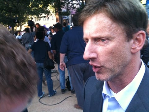 Mark Mastrov at the Kings rally in Downtown Sacramento.