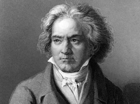 German composer and pianist Ludwig van Beethoven (1770 - 1827), painted by Kloeber circa 1805.
