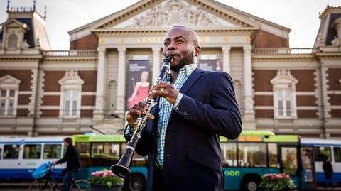 New York Philharmonic principal clarinetist Anthony McGill coined the hashtag #TakeTwoKnees as part of a social media effort to protest police violence.