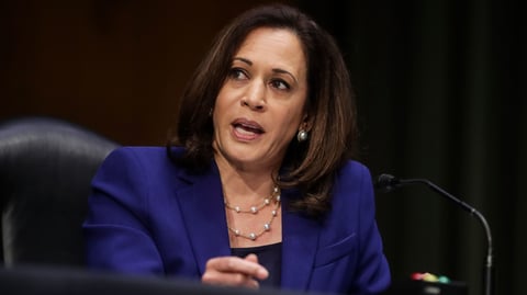 California Sen. Kamala Harris topped a recent national poll asking respondents for their preferred Joe Biden running mate.