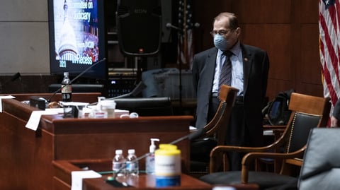 House Judiciary Committee Chairman Jerry Nadler, D-N.Y., is pictured on June 17. His panel is holding a hearing on the Justice Department and allegations of political interference on Wednesday.